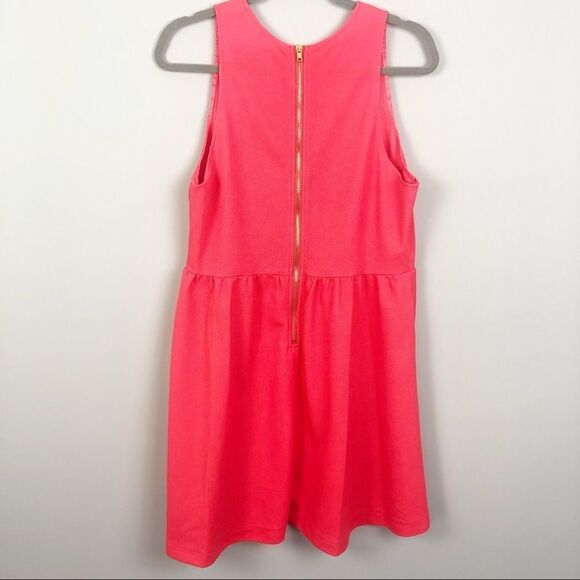 CHARMING CHARLIE | Dark Coral Zip Back Dress Large - Picture 6 of 7